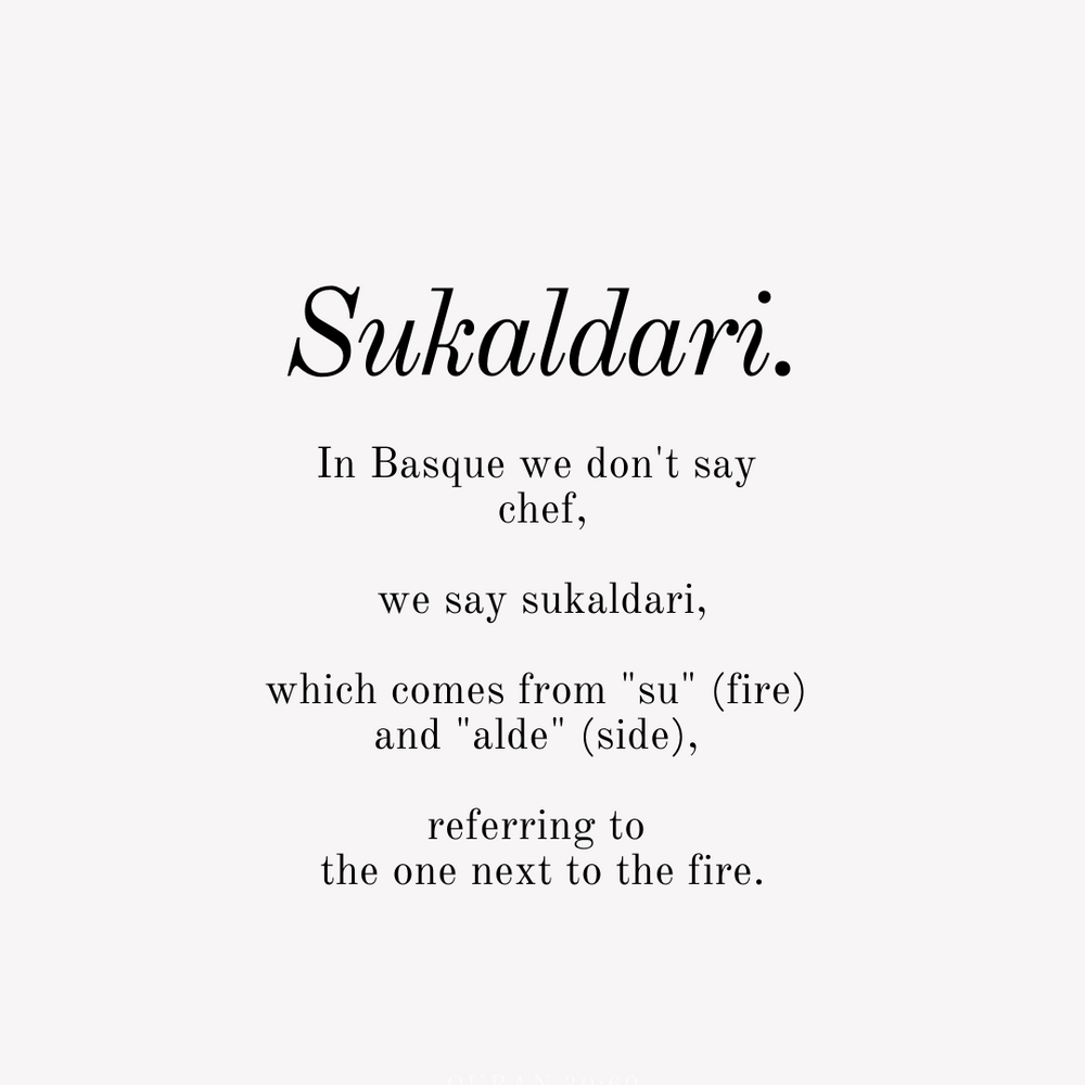 In Basque we don't say kitchen, we say sukalde, which means “beside the fire”. 🍳